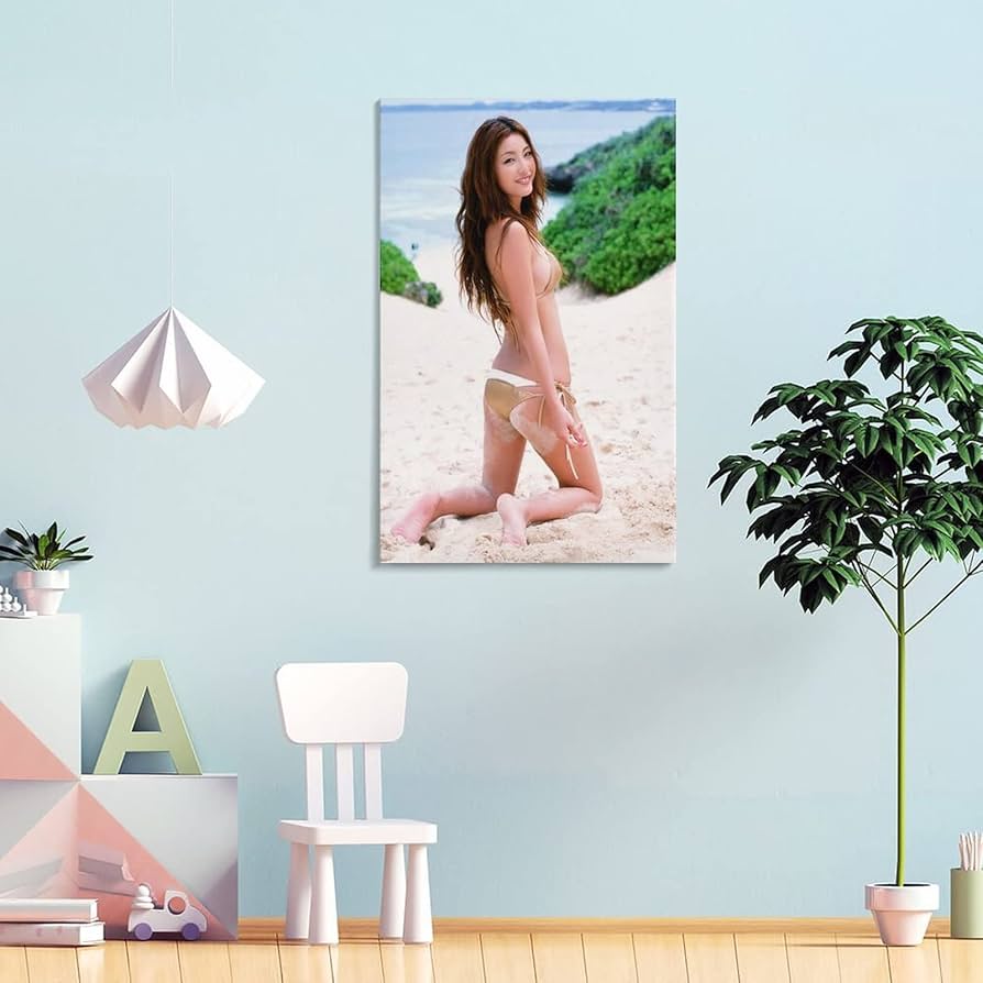 Amazon.co.jp: 木下優樹菜写真セクシー絵画ポスター キャンバス